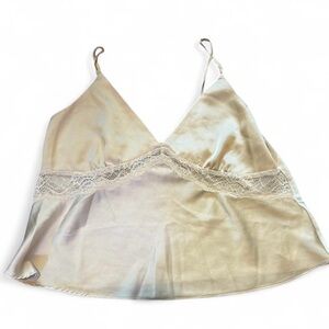 90’s Abercrombie & Fitch Gold Lace Pajama/Tank Top